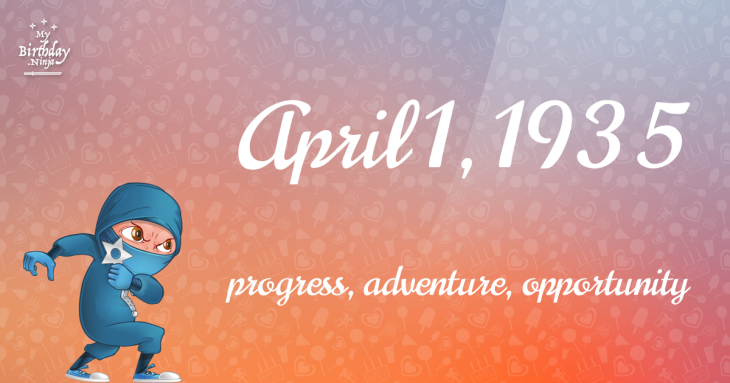 April 1, 1935 Birthday Ninja