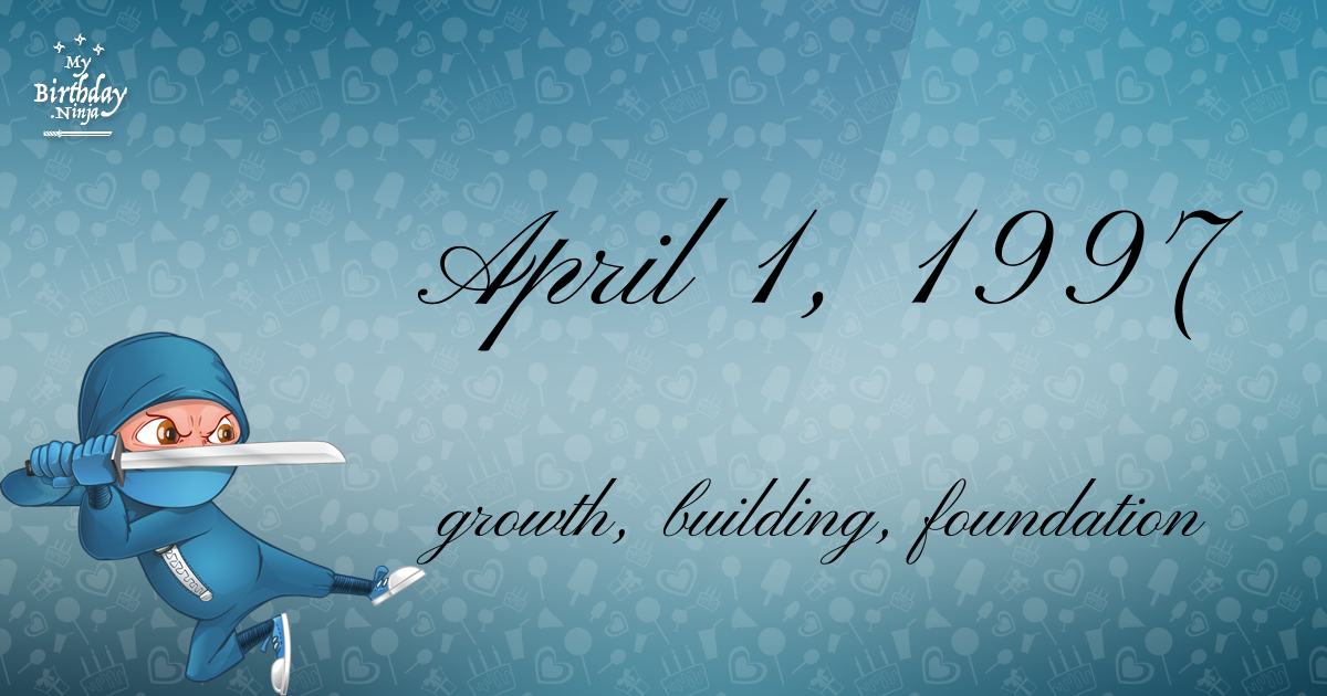 April 1, 1997 Birthday Ninja Poster