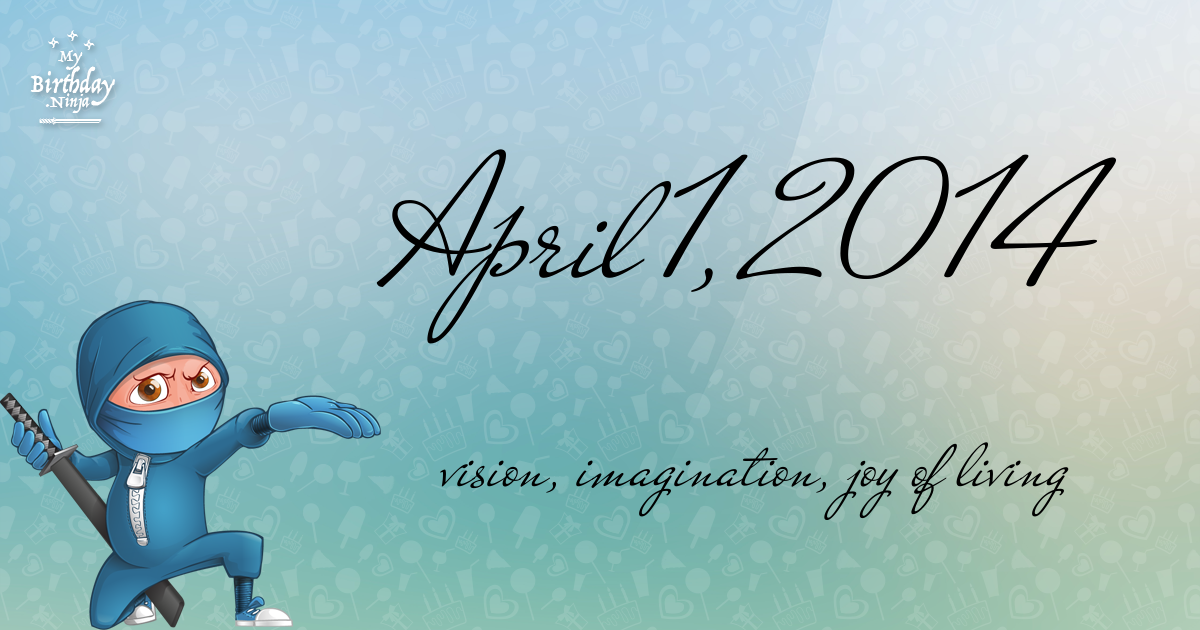 April 1, 2014 Birthday Ninja Poster