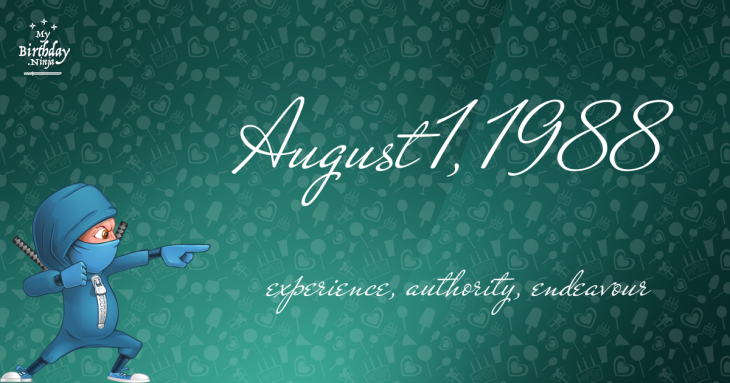 August 1, 1988 Birthday Ninja