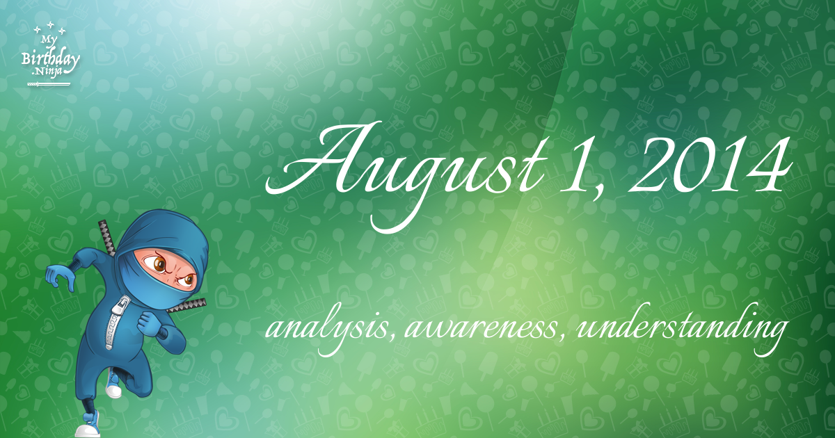 August 1, 2014 Birthday Ninja Poster