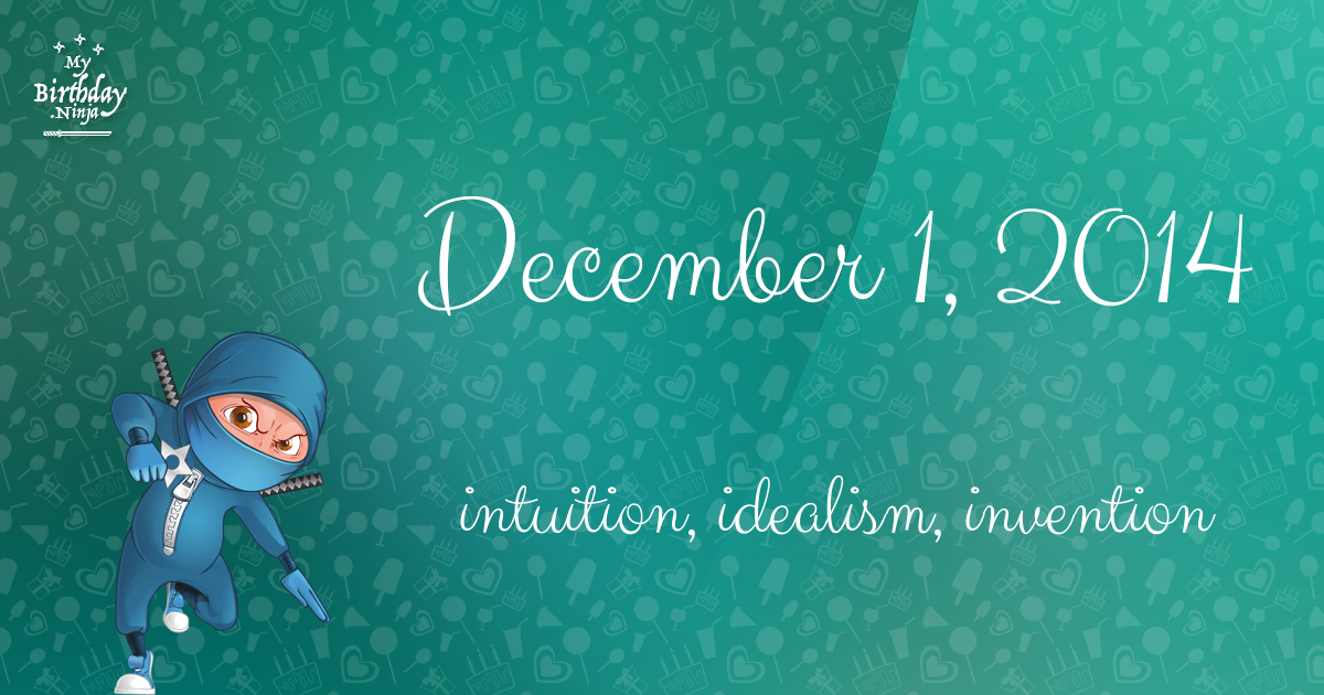 December 1, 2014 Birthday Ninja Poster