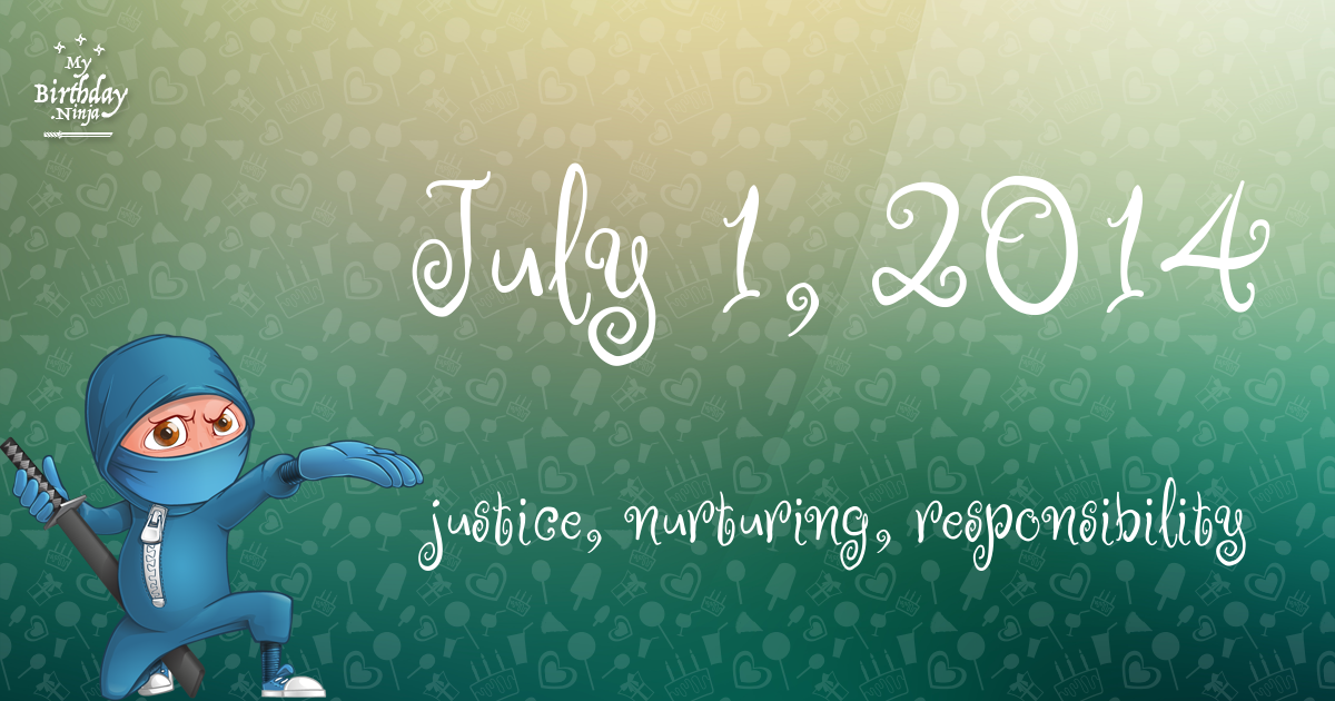 July 1, 2014 Birthday Ninja Poster