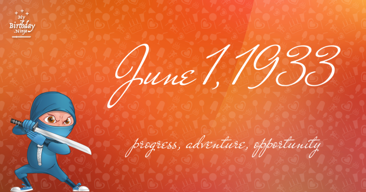June 1, 1933 Birthday Ninja