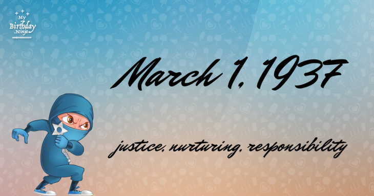 March 1, 1937 Birthday Ninja