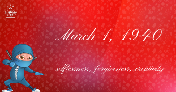 March 1, 1940 Birthday Ninja