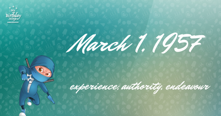 March 1, 1957 Birthday Ninja