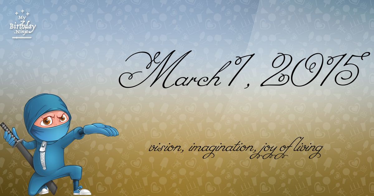 March 1, 2015 Birthday Ninja Poster