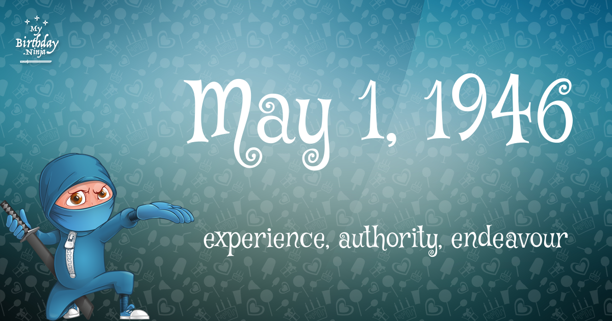 May 1, 1946 Birthday Ninja Poster