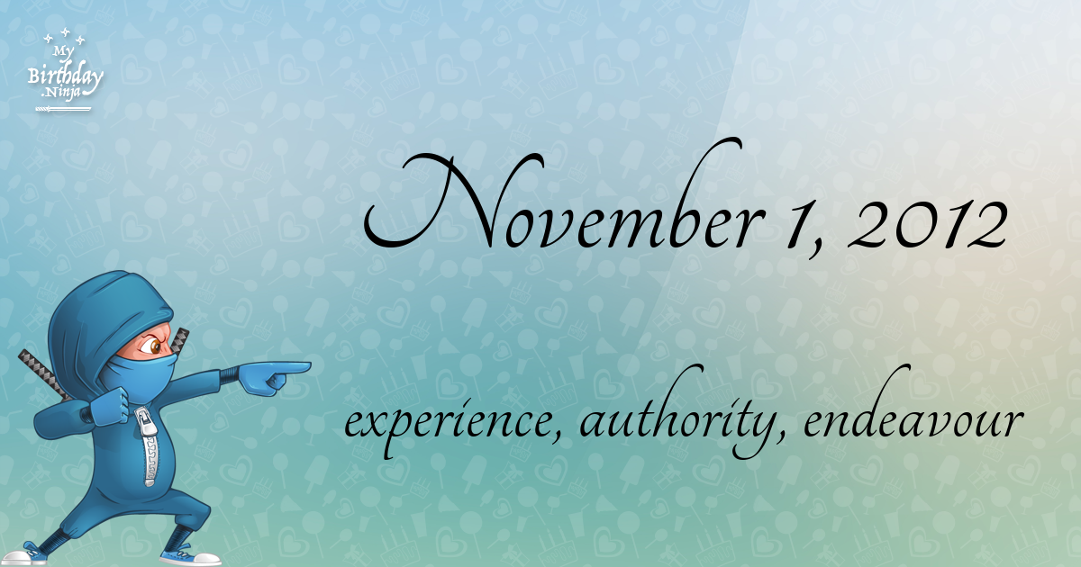 November 1, 2012 Birthday Ninja Poster