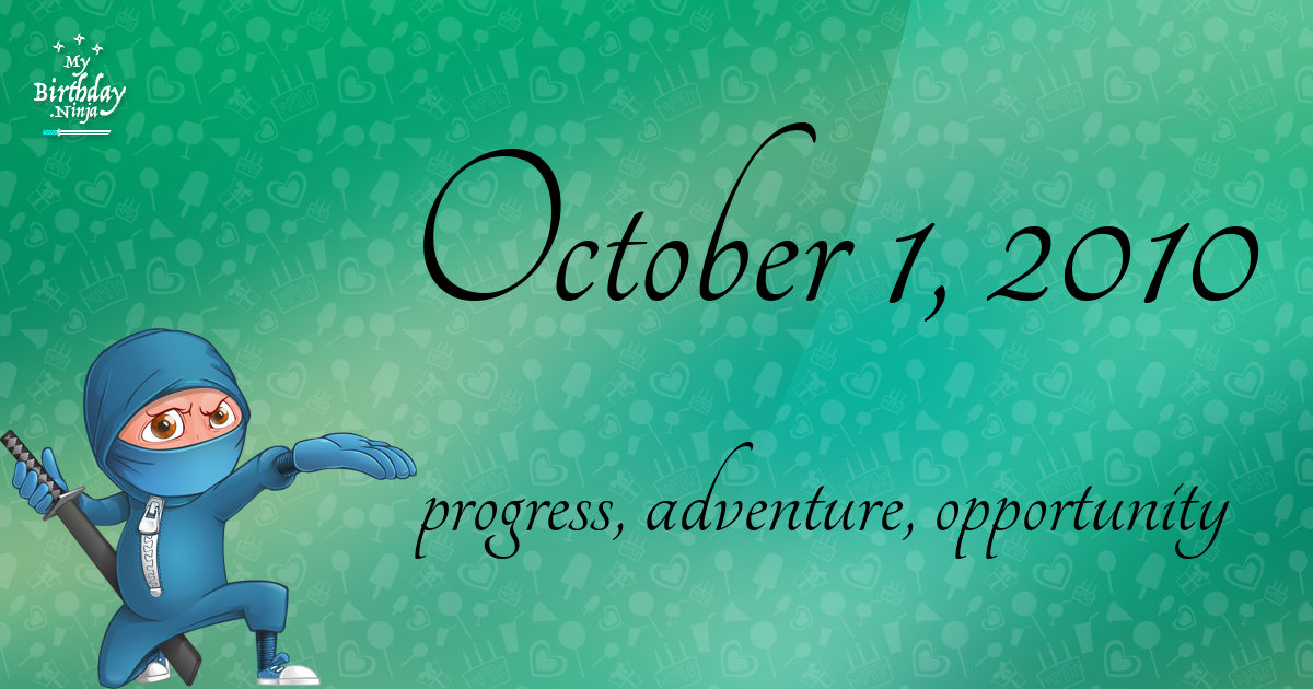 October 1, 2010 Birthday Ninja Poster