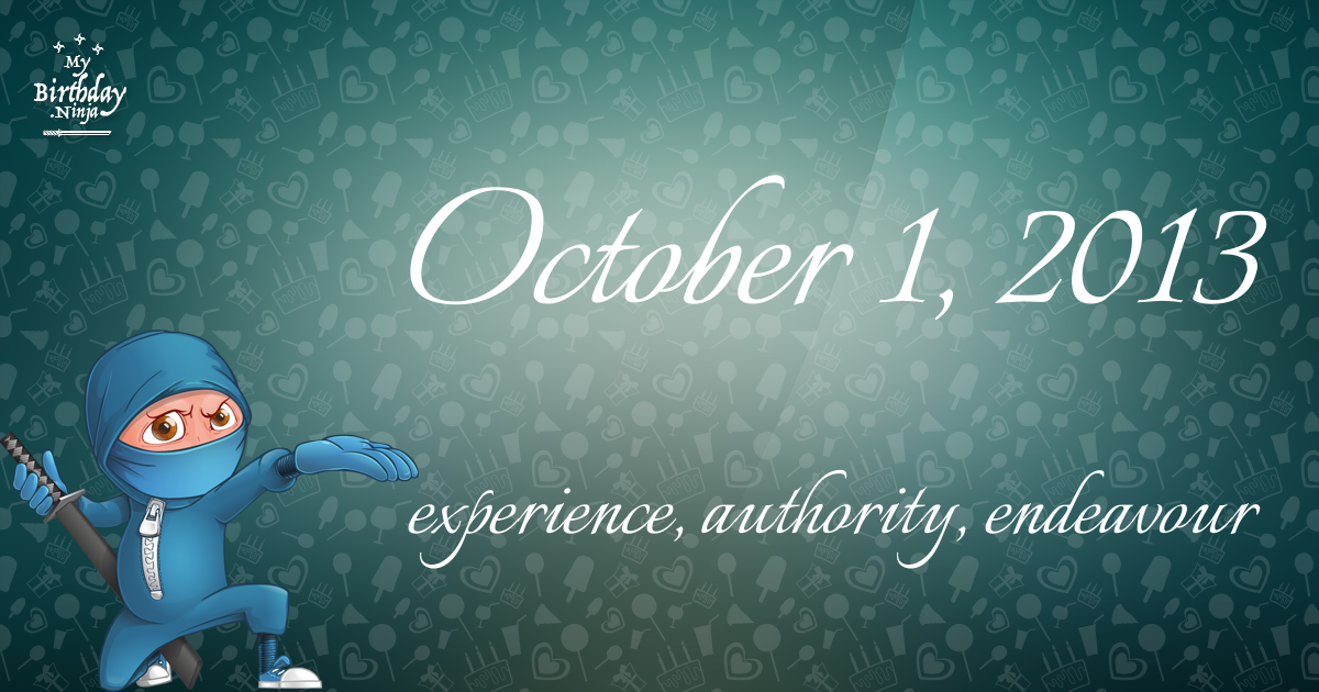October 1, 2013 Birthday Ninja Poster
