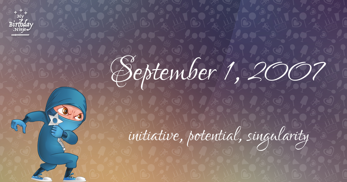September 1, 2007 Birthday Ninja Poster