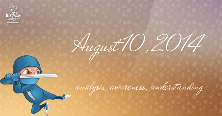 August 10, 2014 Birthday Ninja