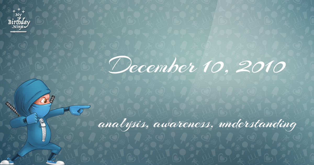 December 10, 2010 Birthday Ninja Poster