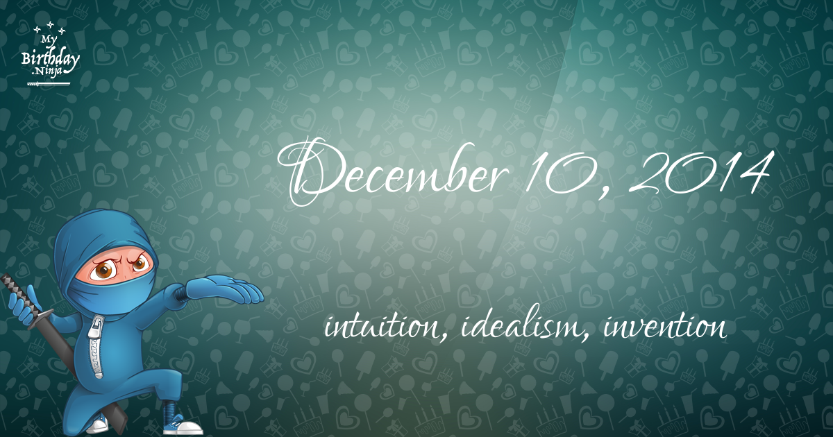 December 10, 2014 Birthday Ninja Poster