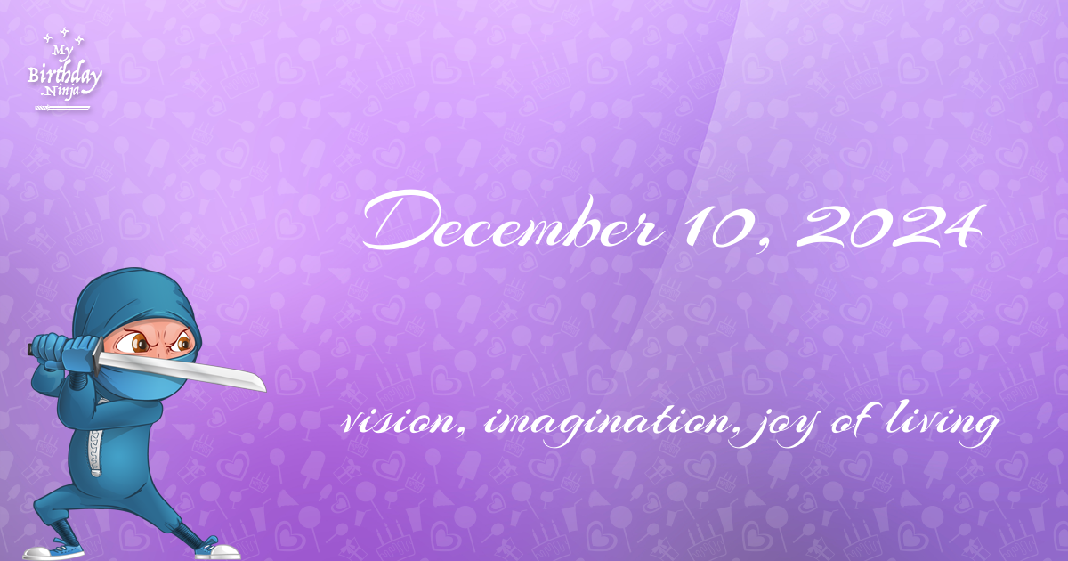December 10, 2024 Birthday Ninja Poster
