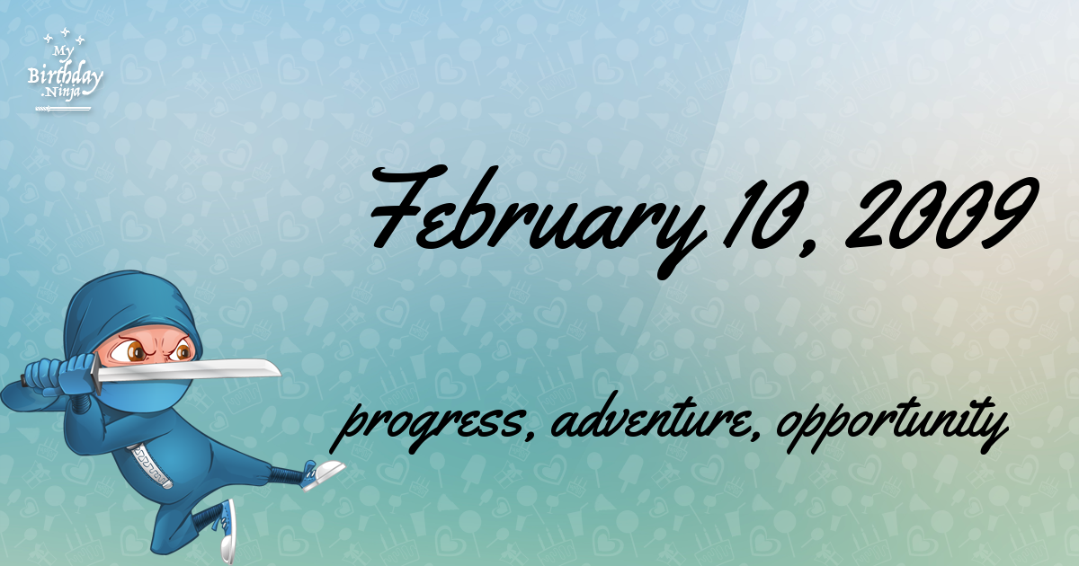 February 10, 2009 Birthday Ninja Poster