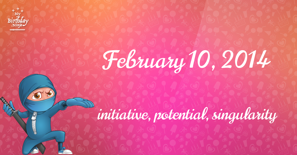 February 10, 2014 Birthday Ninja Poster
