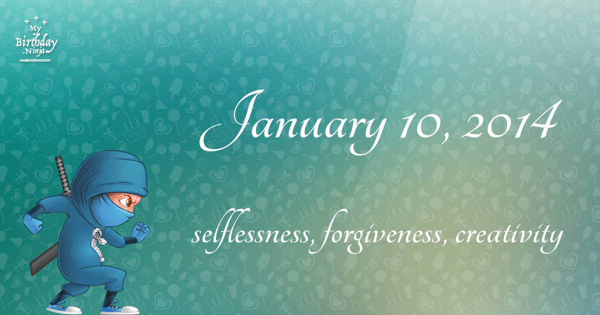 January 10, 2014 Birthday Ninja Poster
