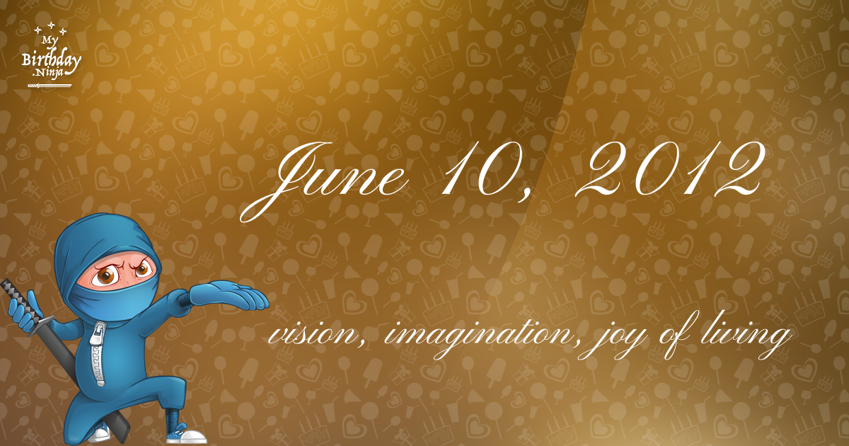 June 10, 2012 Birthday Ninja Poster