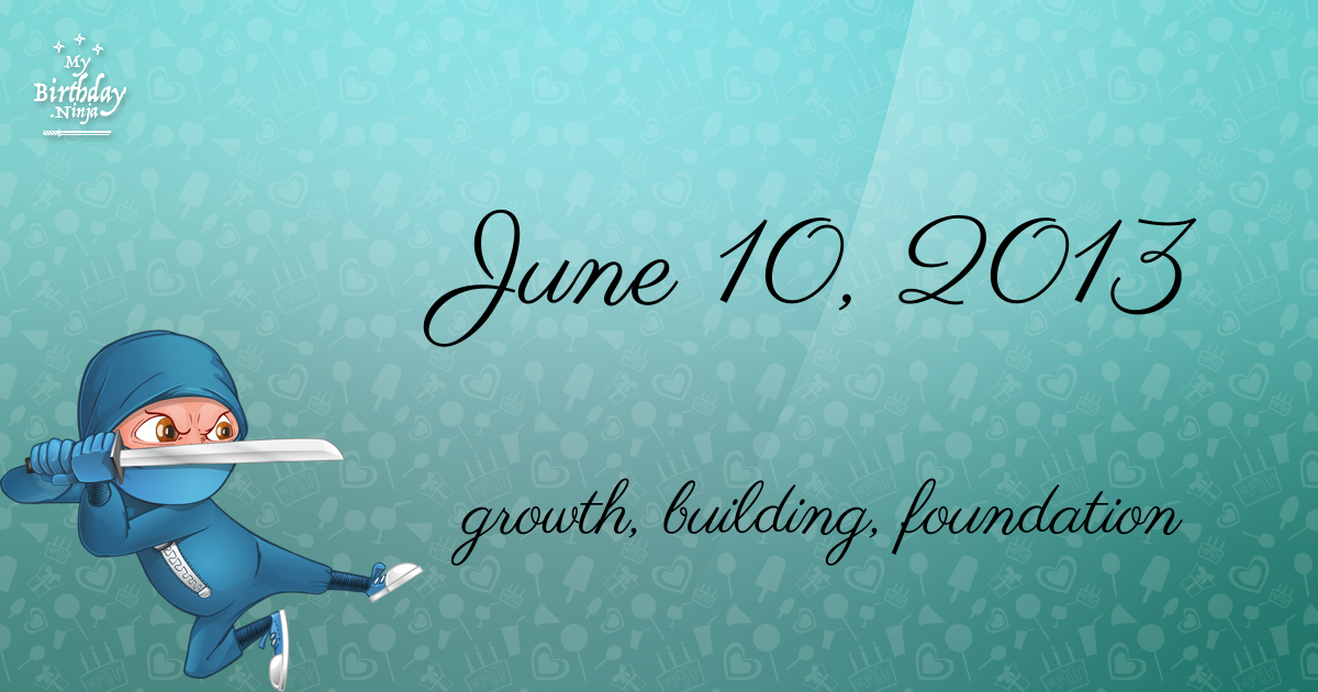 June 10, 2013 Birthday Ninja Poster