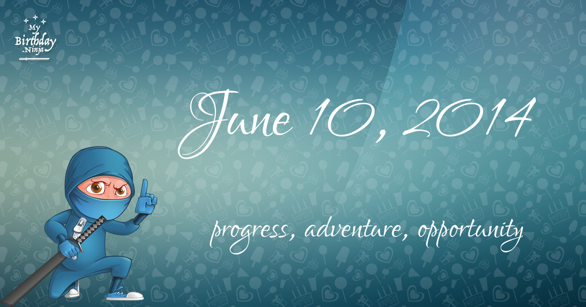 June 10, 2014 Birthday Ninja Poster