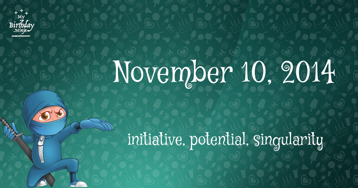 November 10, 2014 Birthday Ninja Poster