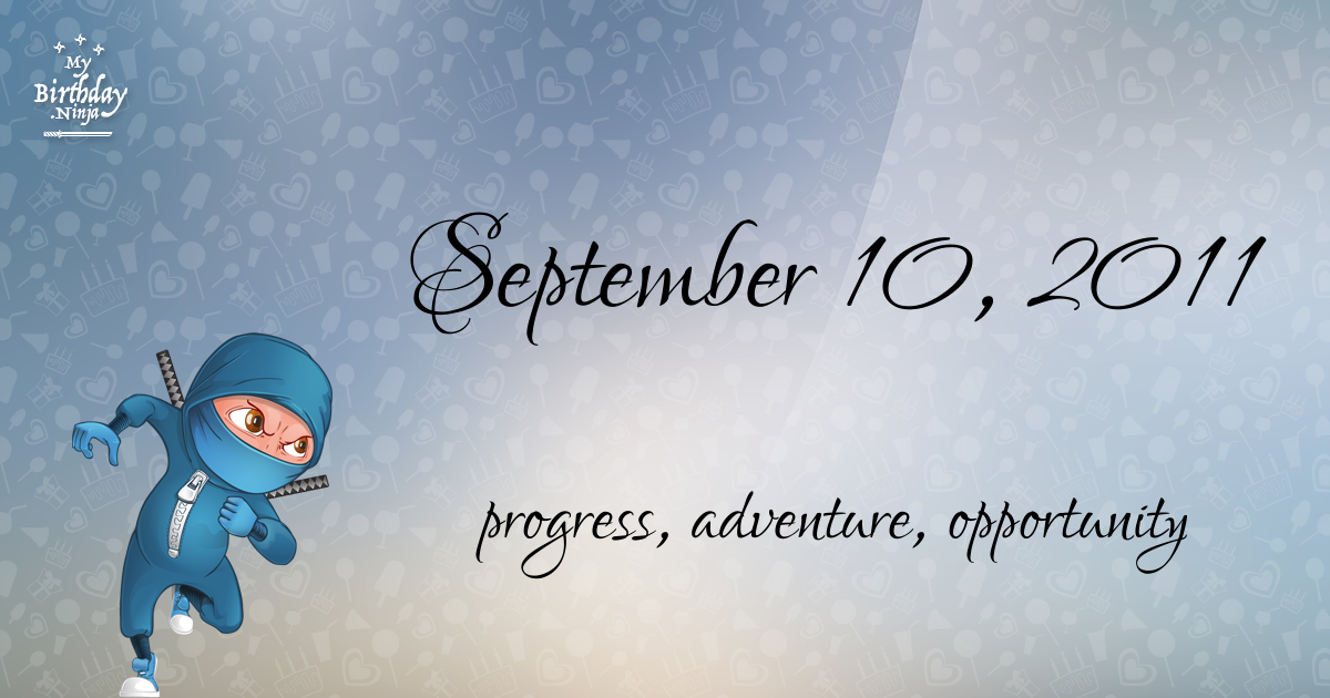 September 10, 2011 Birthday Ninja Poster