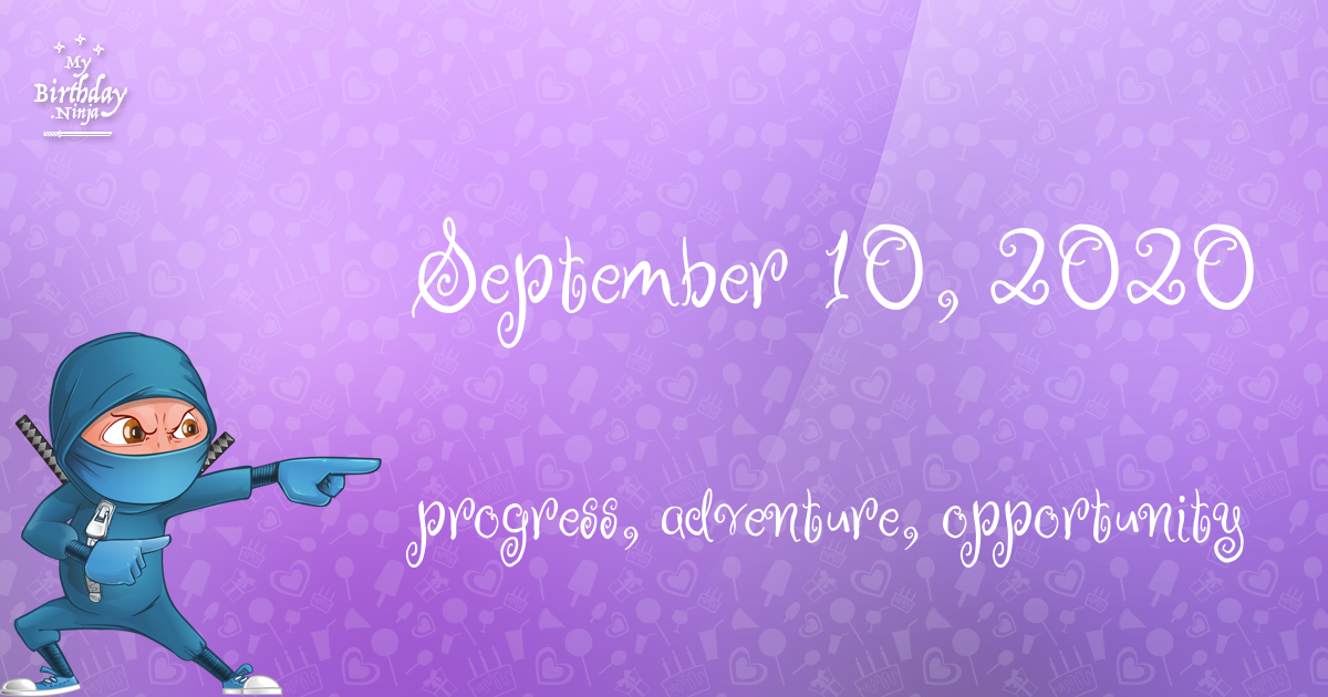 September 10, 2020 Birthday Ninja Poster