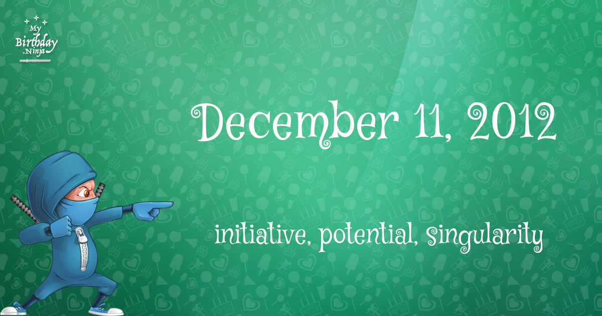 December 11, 2012 Birthday Ninja Poster