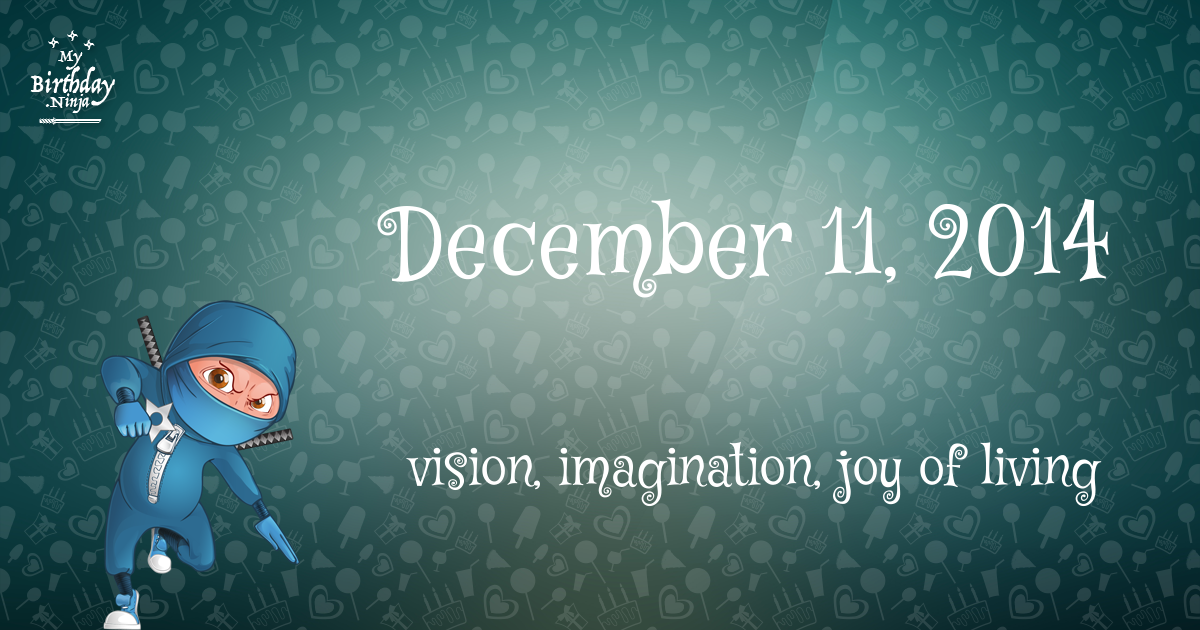 December 11, 2014 Birthday Ninja Poster