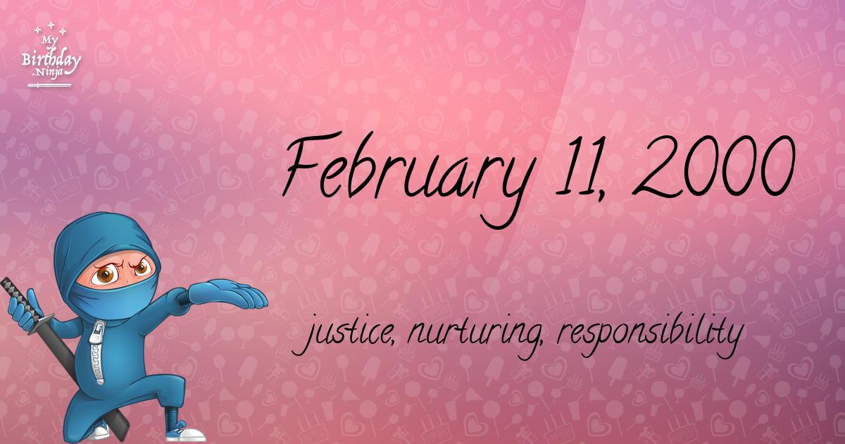 February 11, 2000 Birthday Ninja Poster