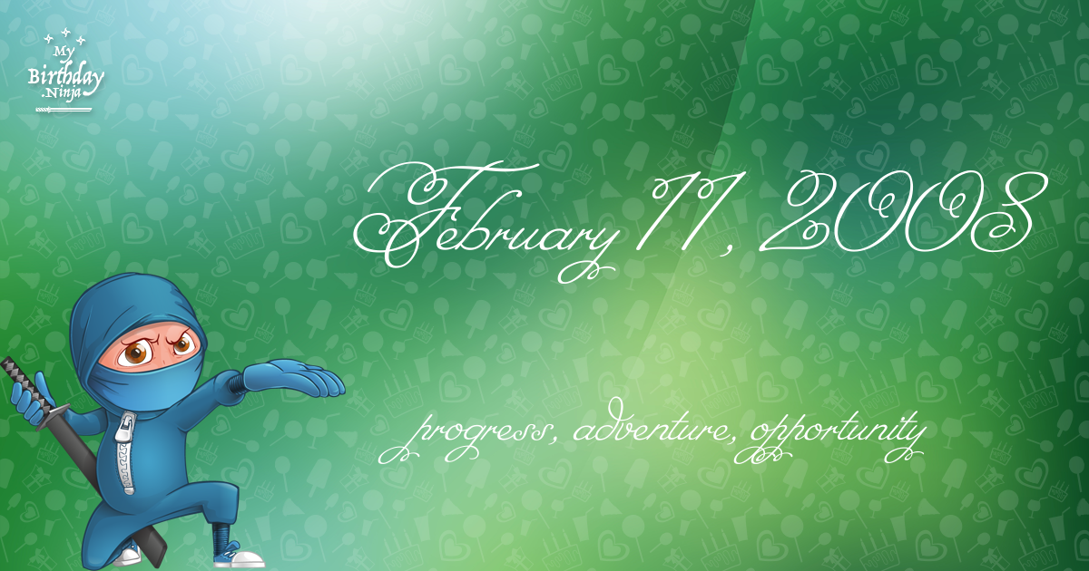 February 11, 2008 Birthday Ninja Poster