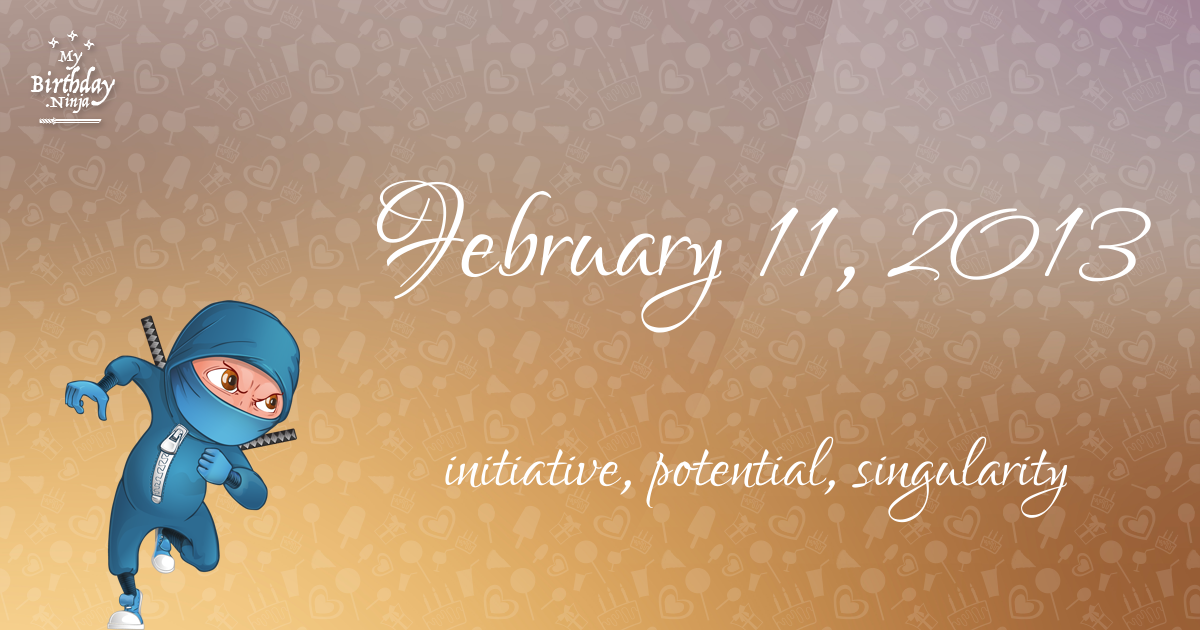 February 11, 2013 Birthday Ninja Poster