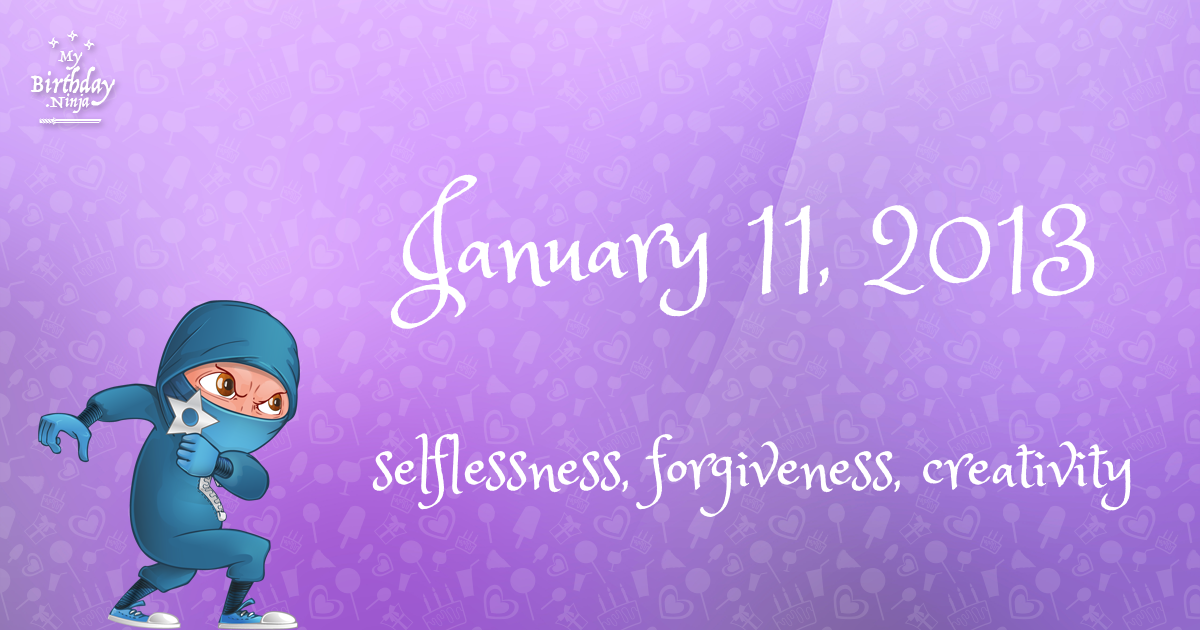 January 11, 2013 Birthday Ninja Poster
