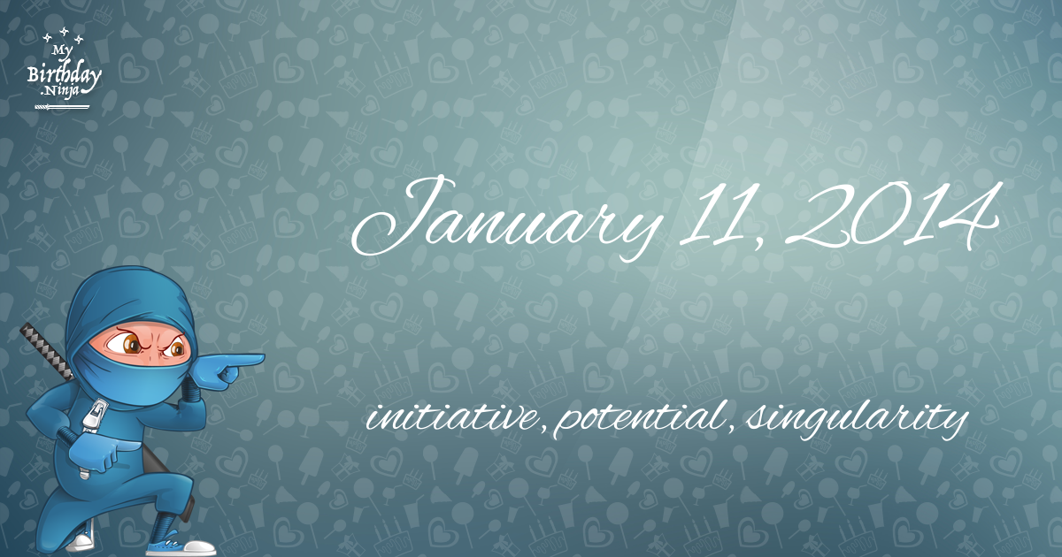 January 11, 2014 Birthday Ninja Poster