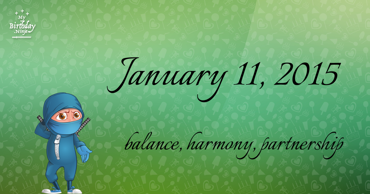 January 11, 2015 Birthday Ninja Poster