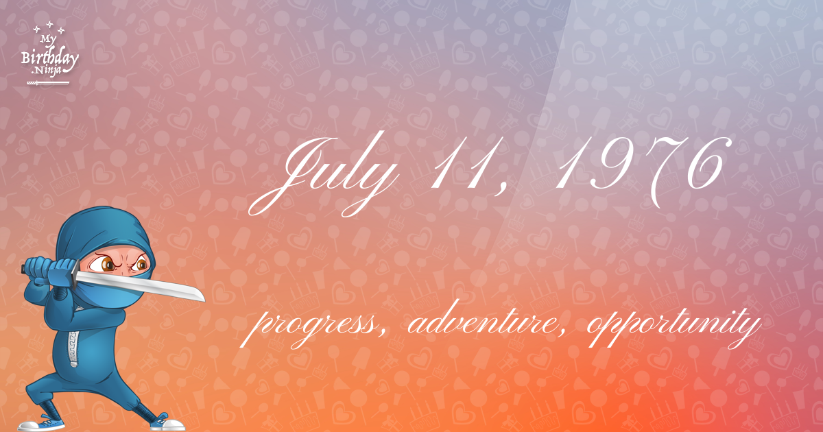 July 11, 1976 Birthday Ninja Poster