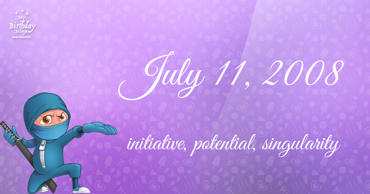 July 11, 2008 Birthday Ninja Poster
