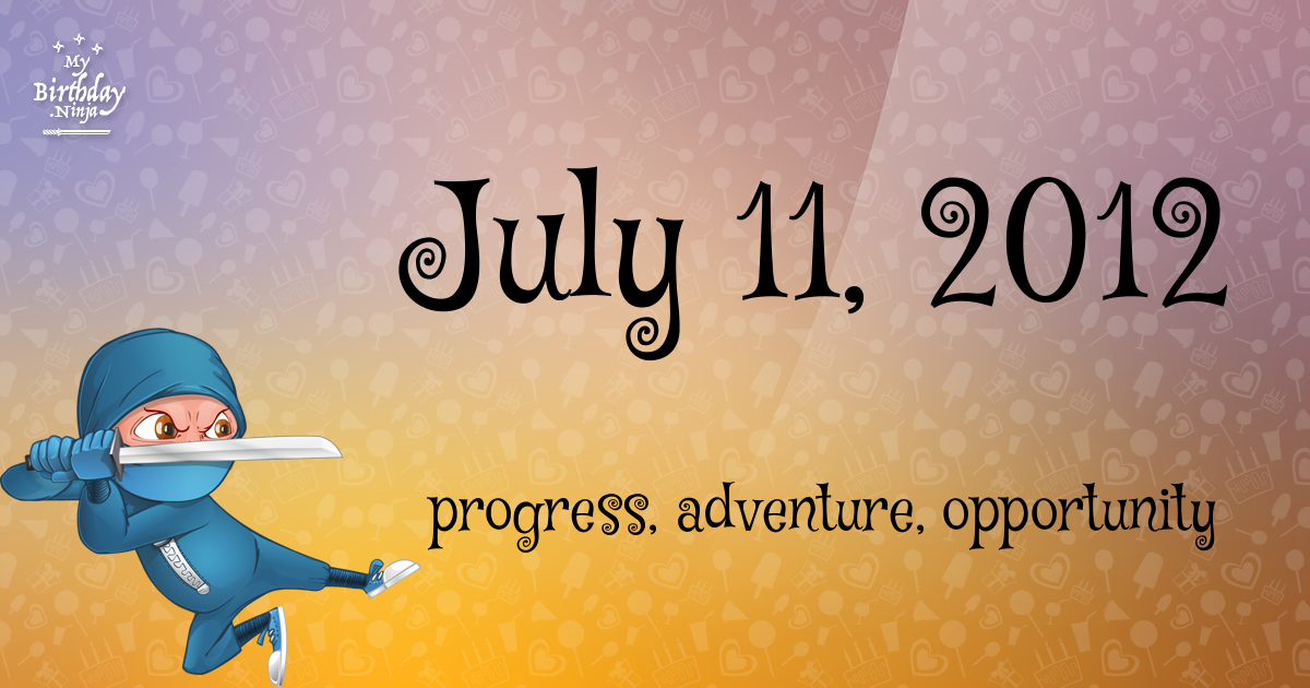 July 11, 2012 Birthday Ninja Poster