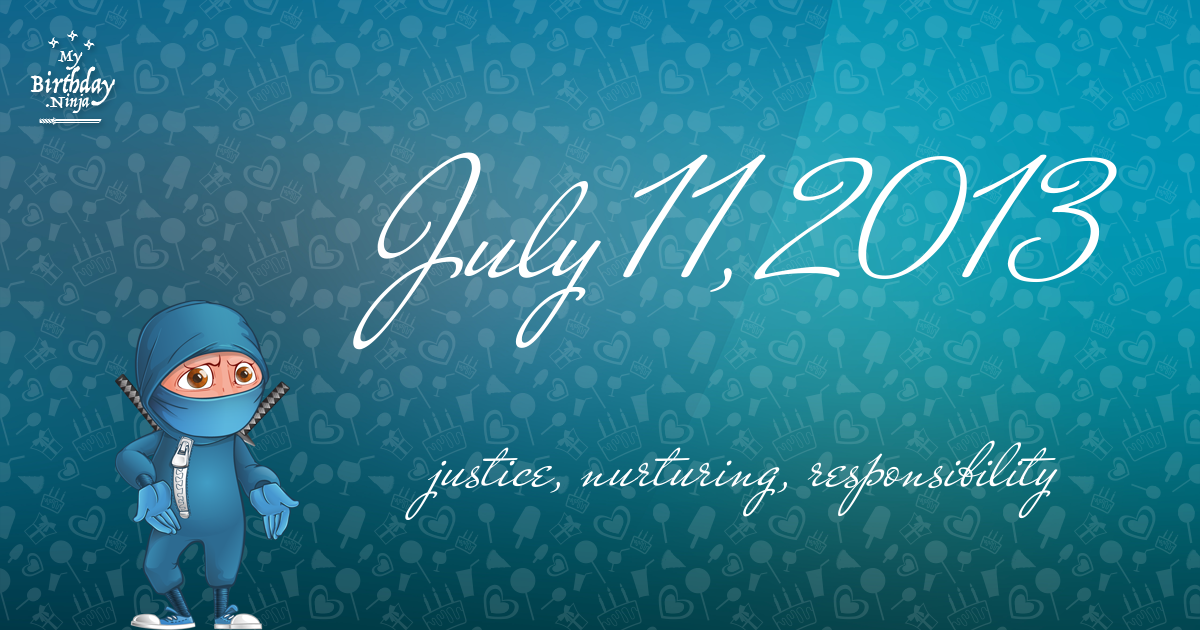 July 11, 2013 Birthday Ninja Poster