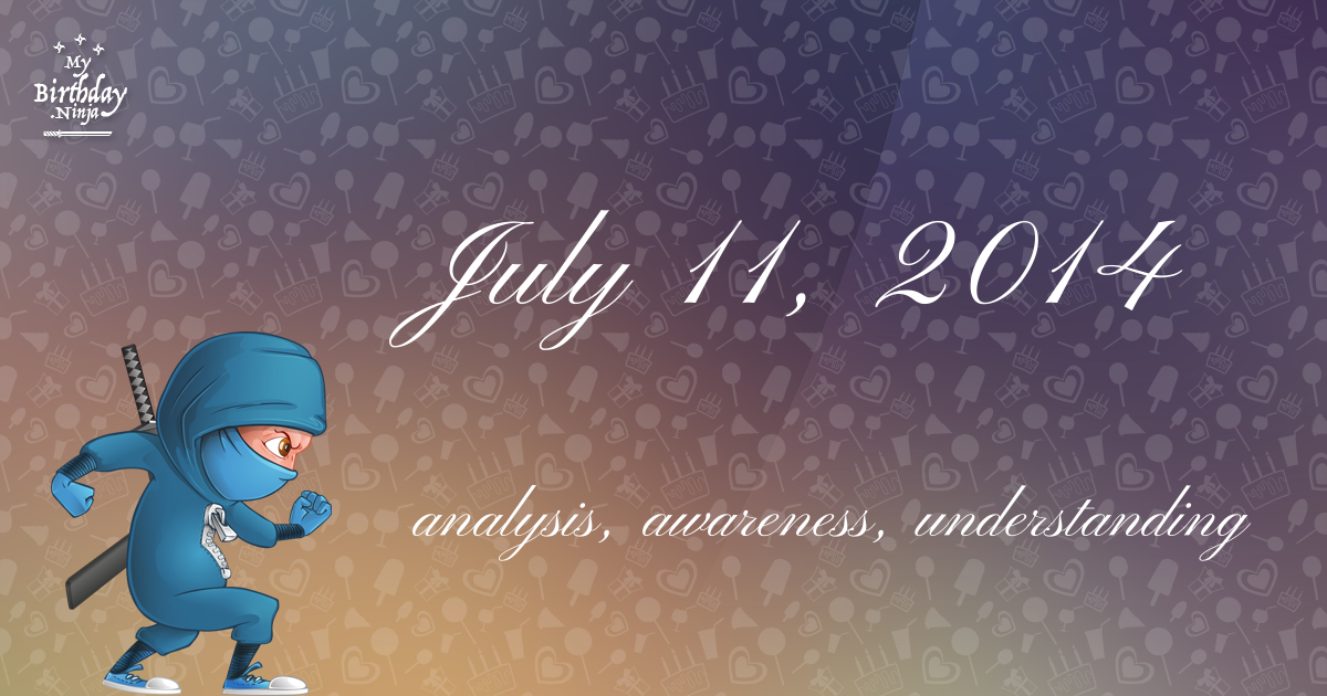 July 11, 2014 Birthday Ninja Poster
