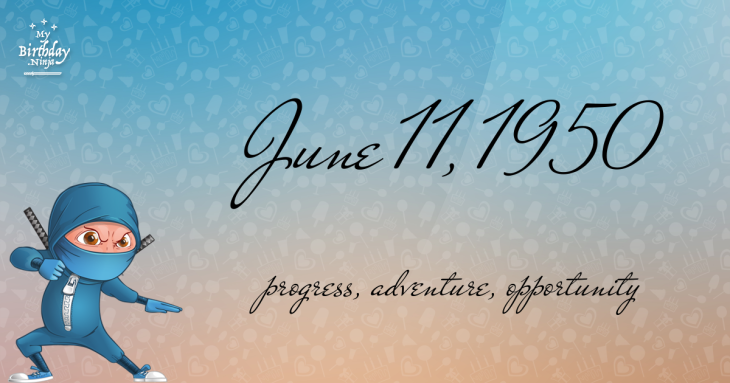 June 11, 1950 Birthday Ninja