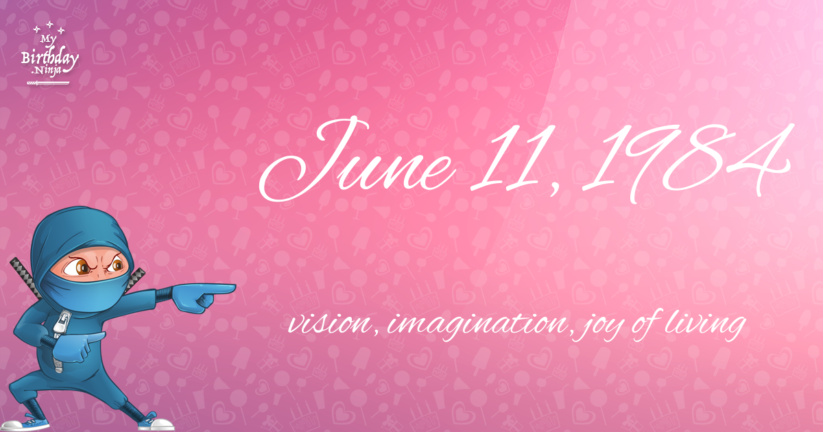 June 11, 1984 Birthday Ninja Poster