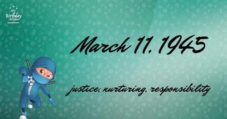 March 11, 1945 Birthday Ninja