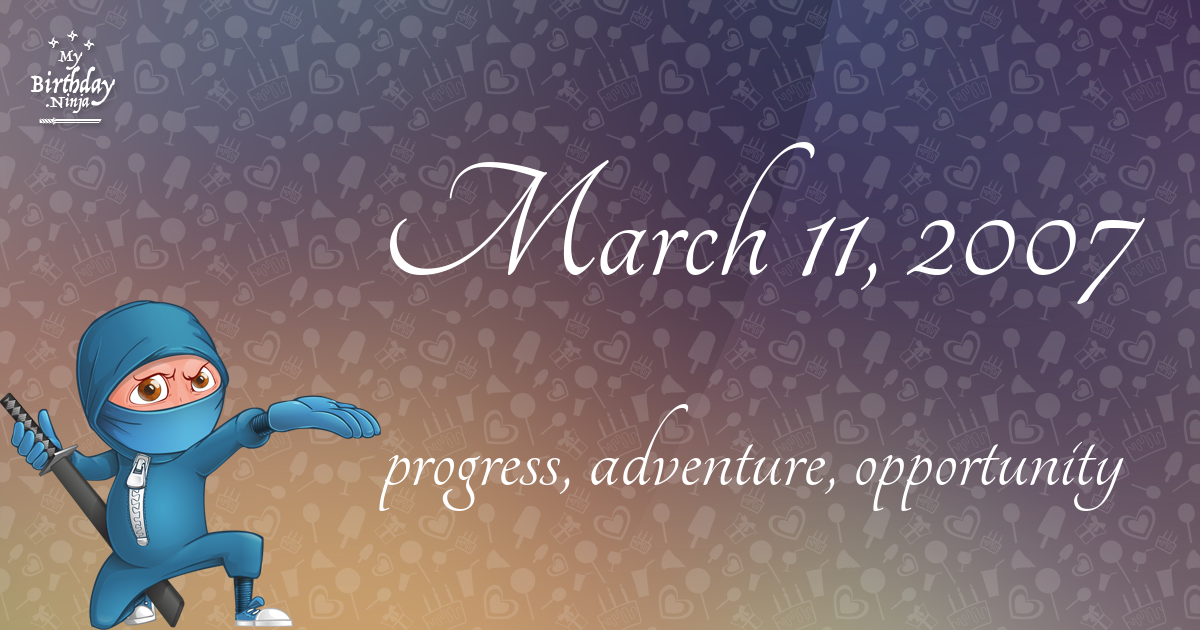 March 11, 2007 Birthday Ninja Poster