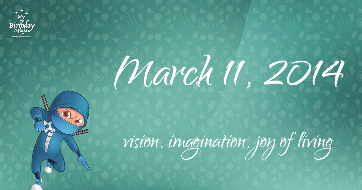 March 11, 2014 Birthday Ninja Poster