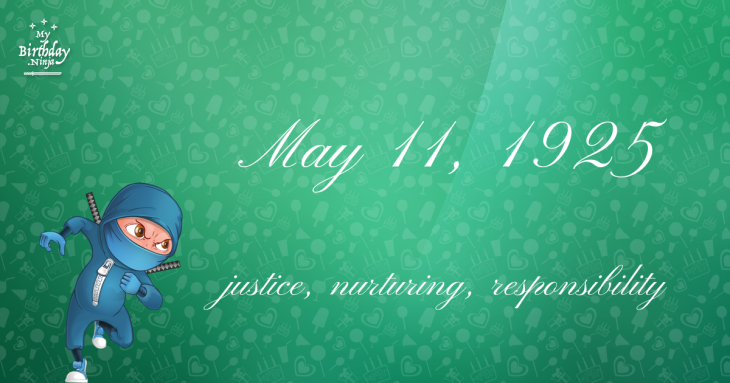 May 11, 1925 Birthday Ninja