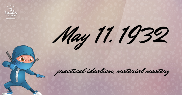 May 11, 1932 Birthday Ninja